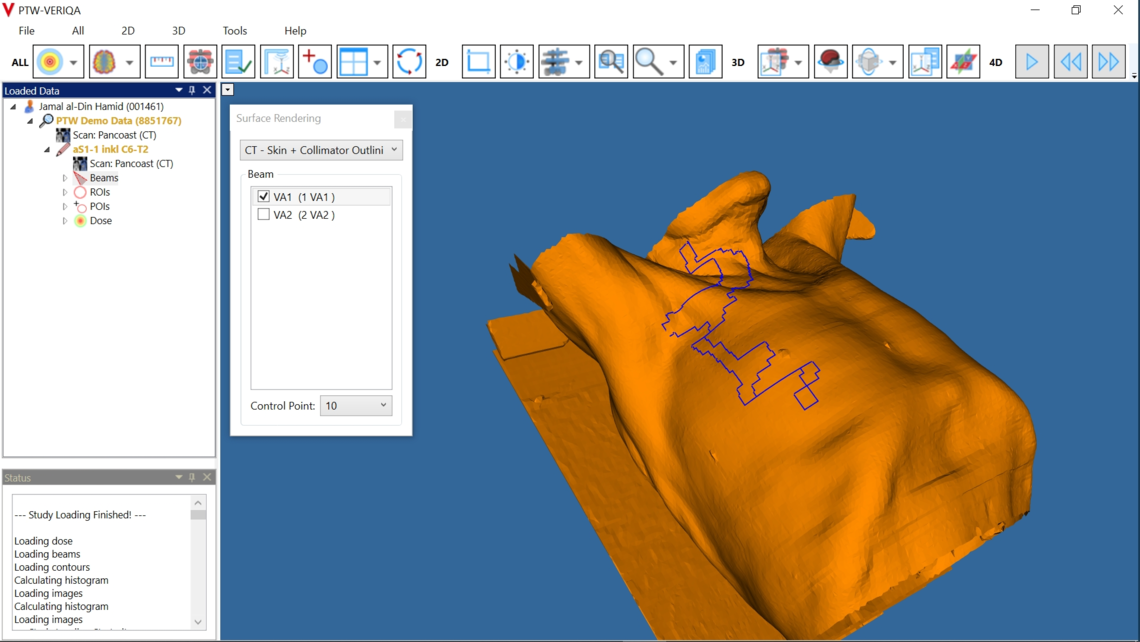 VERIQA visualization tools for plan review: surface rendering and collimator outline visualization